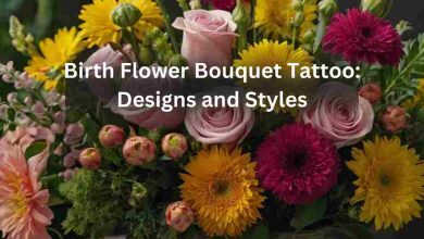 Birth Flower Bouquet Tattoo Designs and Styles